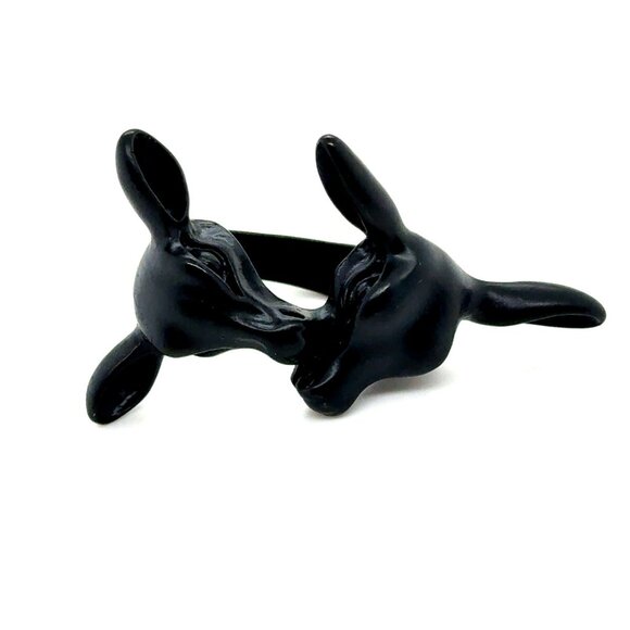 2 Kissing Dear Black Ring - Picture 1 of 5